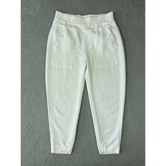 HELMUT LANG Pants - Helmut Lang Pants Womens 6 Cropped Tapered Viscose Blend White Pockets